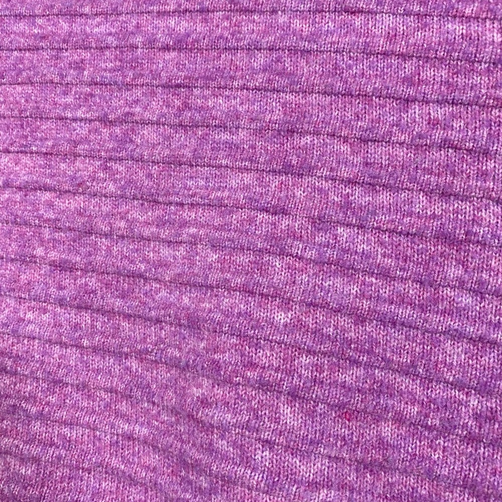 Ophelia Roe Purple Ribbed Mock Neck‎ Drop Shoulder Knit Sweater Large - Picture 11 of 13